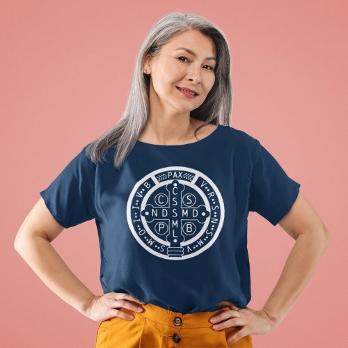 t shirt mockup featuring a senior woman posing at a studio 40321 r el2 1